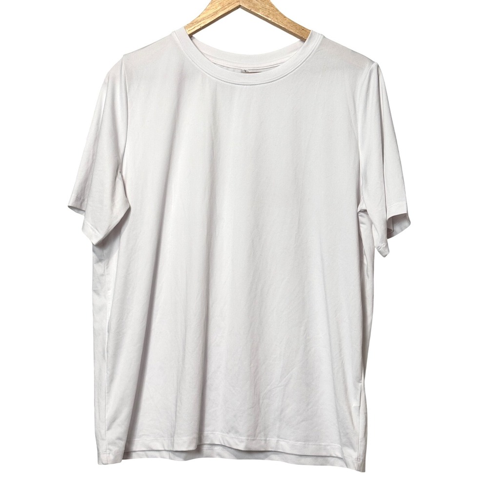 Fabletics Mens White Short Sleeve Activewear T-Shirt Size L SS2044858-1010-17050